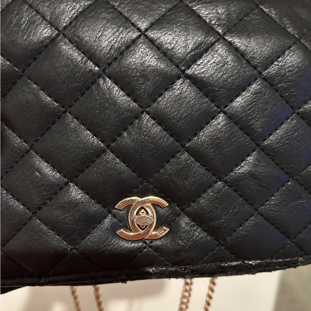 Replica? CHANEL Black Quilted Crossbody Bag (original seller claimed it was real